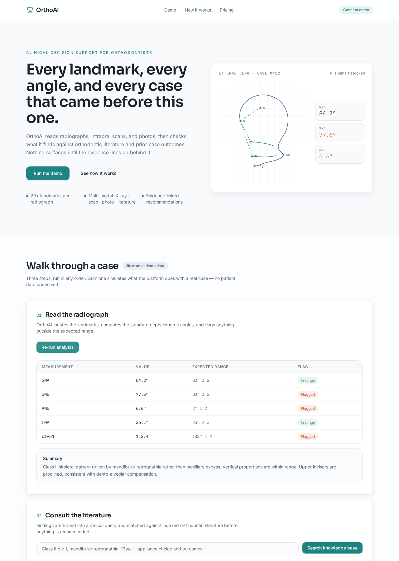 OrthoAI demo or presentation screenshot