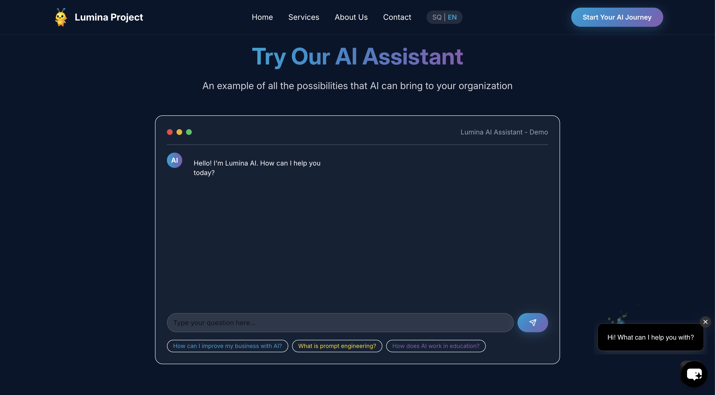 Lumina site screenshot